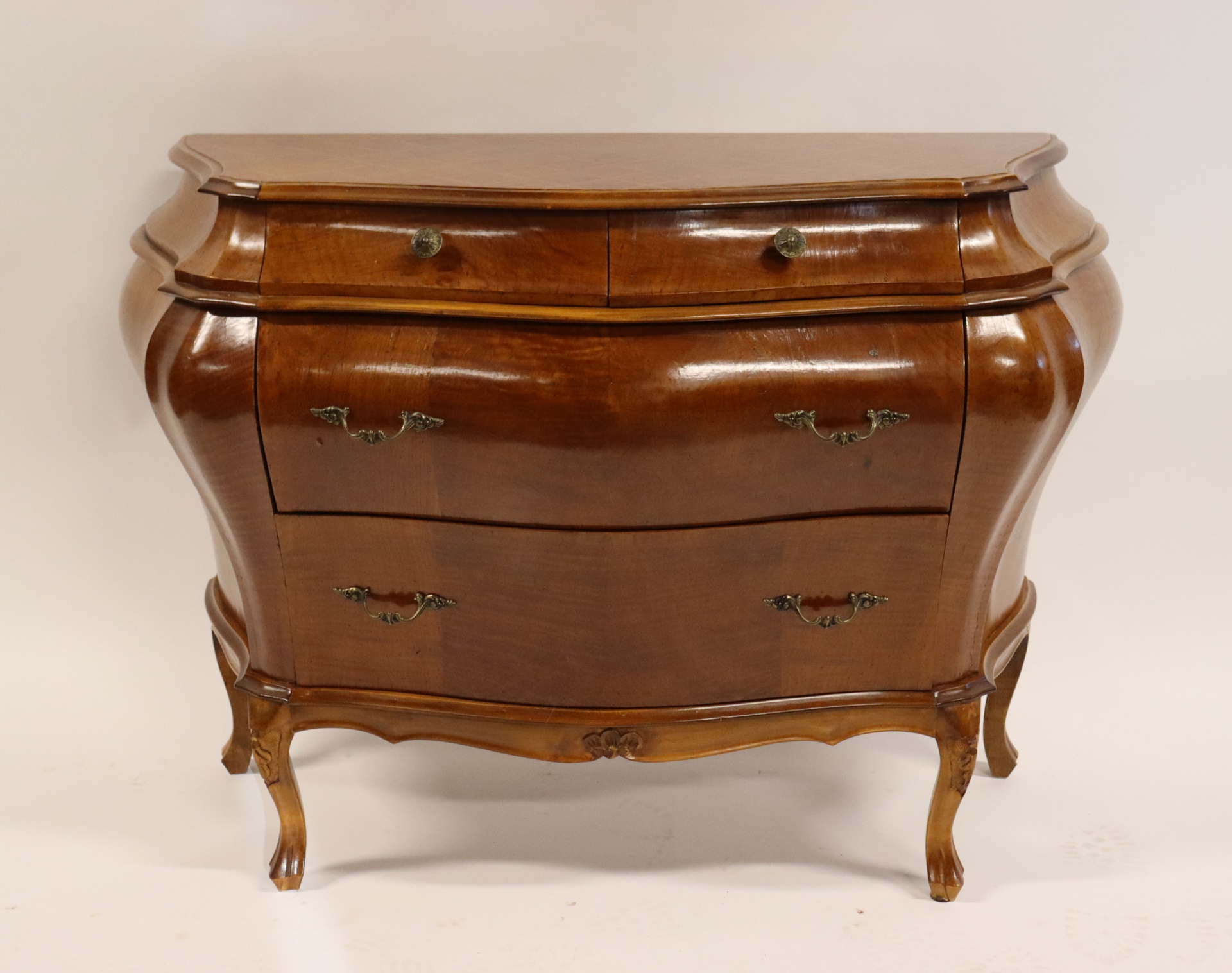 VINTAGE ITALIAN PARQUETRY TOP COMMODE.