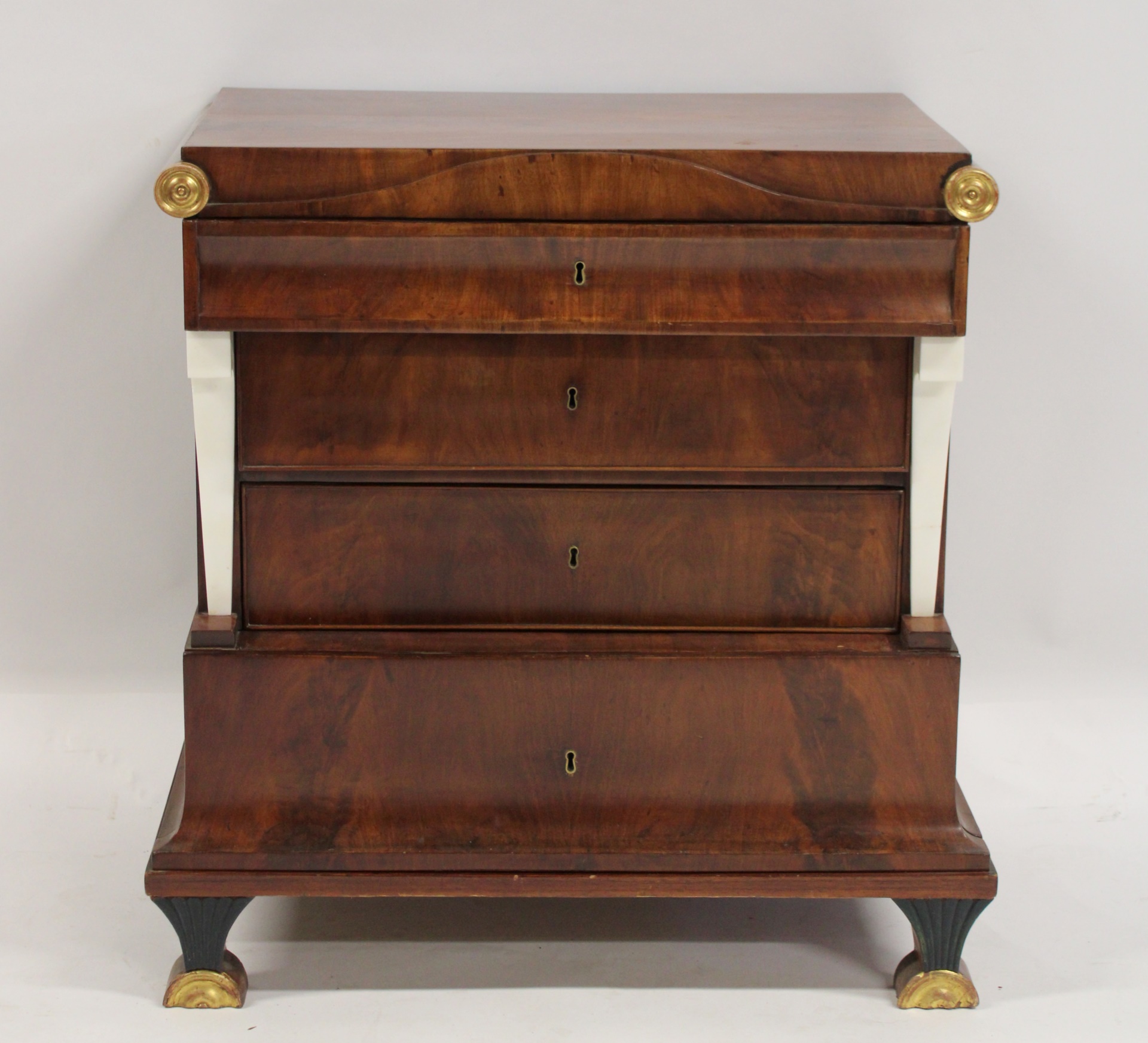 EMPIRE MAHOGANY CHEST WITH MARBLE 3b90d4