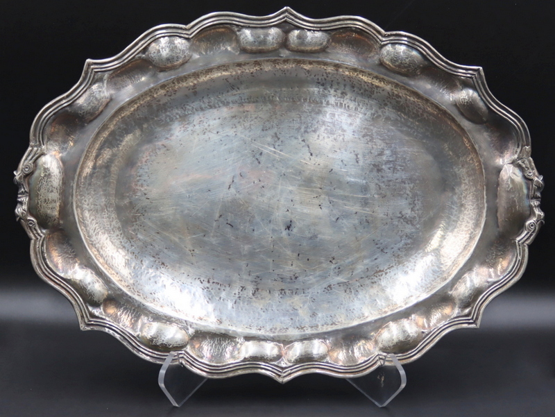 SILVER. SIGNED 0.900 SILVER TRAY