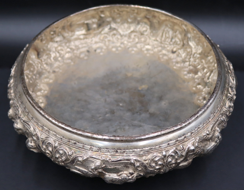 SILVER. SIGNED ASIAN SILVER REPOUSSE