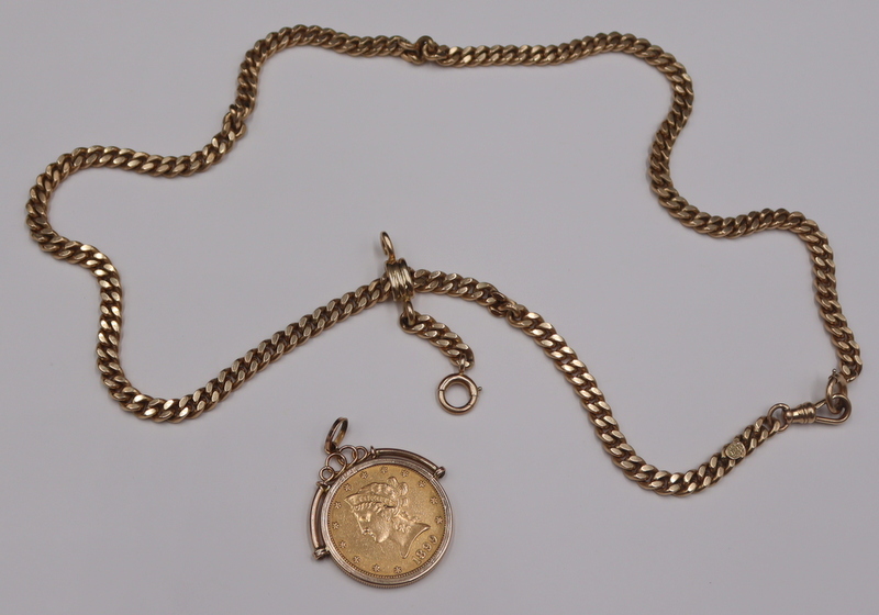 JEWELRY. 14KT GOLD MOUNTED US 1899