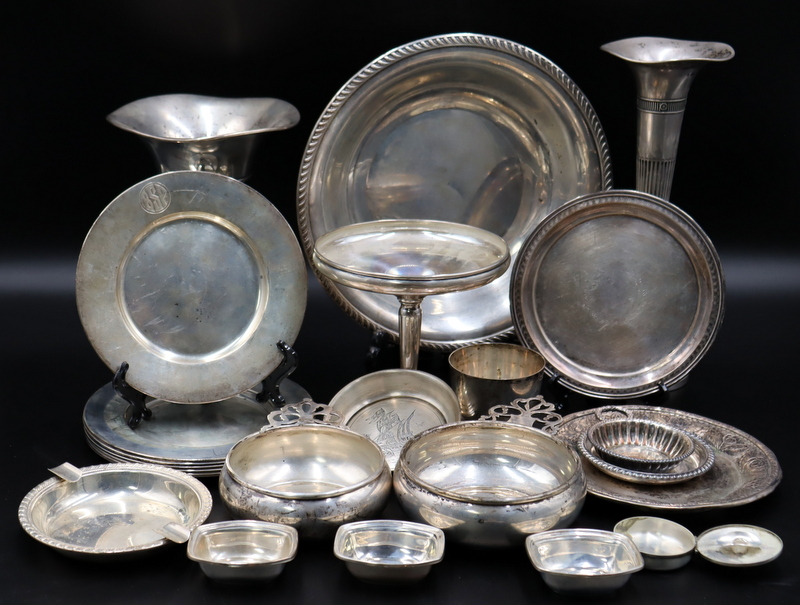 SILVER. ASSORTED GROUPING OF STERLING