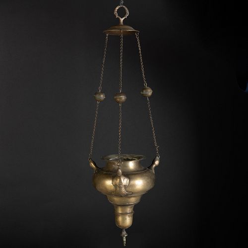 GERMAN BAROQUE BRASS HANGING INCENSE