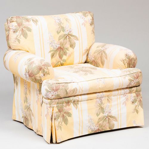 COTTON CHINTZ UPHOLSTERED CLUB