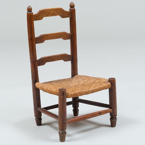 CHILD S OAK AND RUSH LADDER BACK 3bb935