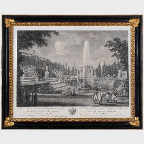 RUSSIAN SCHOOL VIEW OF THE FOUNTAIN 3bb93c