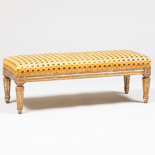 LOUIS XVI STYLE GILTWOOD UPHOLSTERED 3bb991