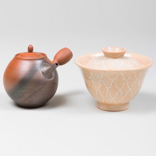 JAPANESE GLAZED EARTHENWARE RICE