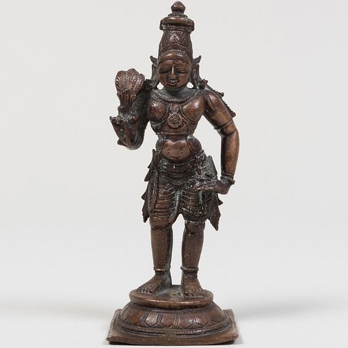 INDIAN PATINATED BRONZE FIGURE 3bba22