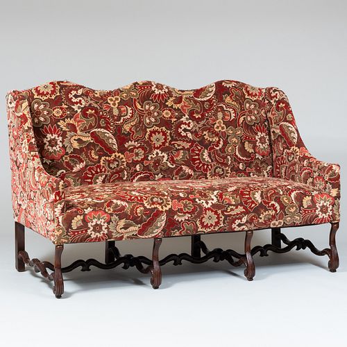 LOUIS XIII UPHOLSTERED WALNUT CANAP  3bba37