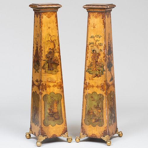 PAIR OF UNUSUAL VICTORIAN GILT-METAL-MOUNTED