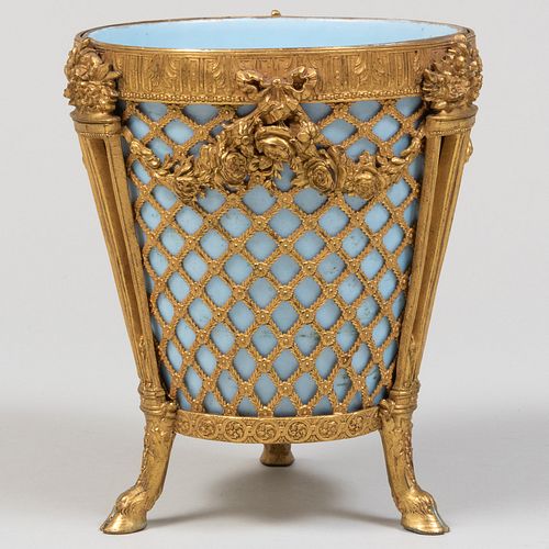 SEVRES STYLE GILT METAL MOUNTED 3bba97