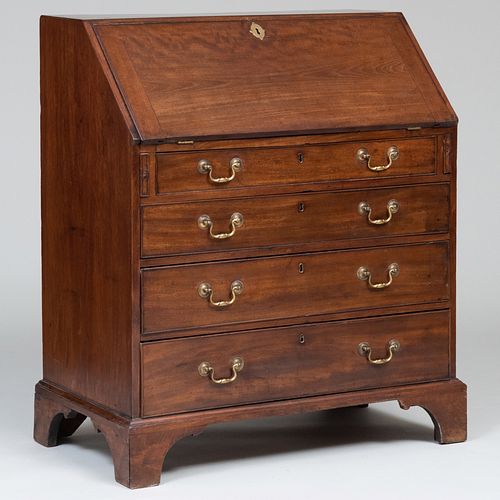 GEORGE III MAHOGANY SLANT FRONT 3bbab0