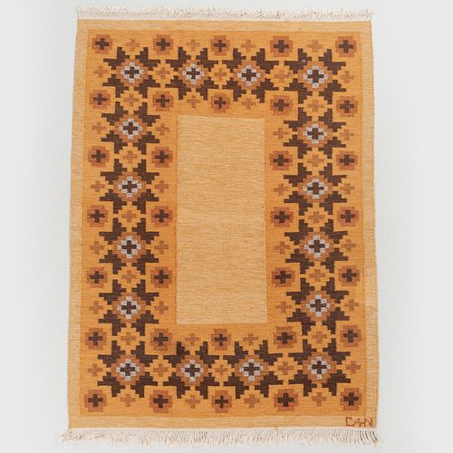 SWEDISH FLATWEAVE CARPETWoven initials 3bbac2