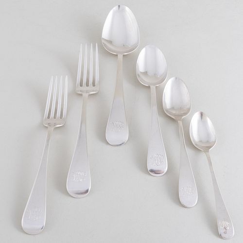 AMERICAN SILVER PART FLATWARE SERVICEMarked 3bbb2b