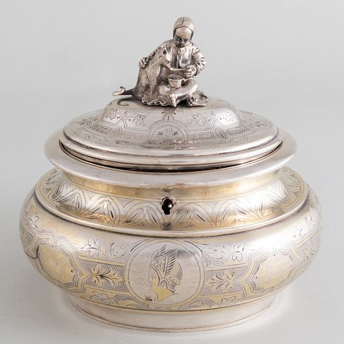 AUSTRO-HUNGARIAN SILVER SUGAR BOXMarked