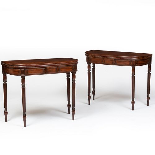 PAIR OF LATE GEORGE III MAHOGANY