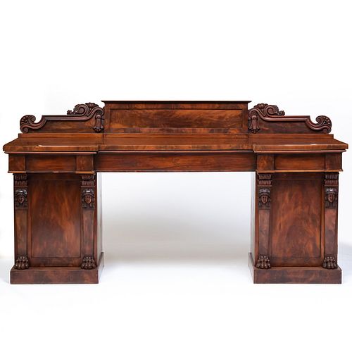 LATE REGENCY CARVED MAHOGANY SIDEBOARD4 3bbb60