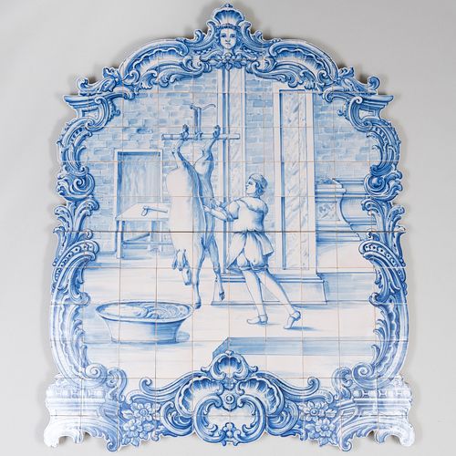 PORTUGUESE AZULEJOS TILED BUTCHER 3bbb8e