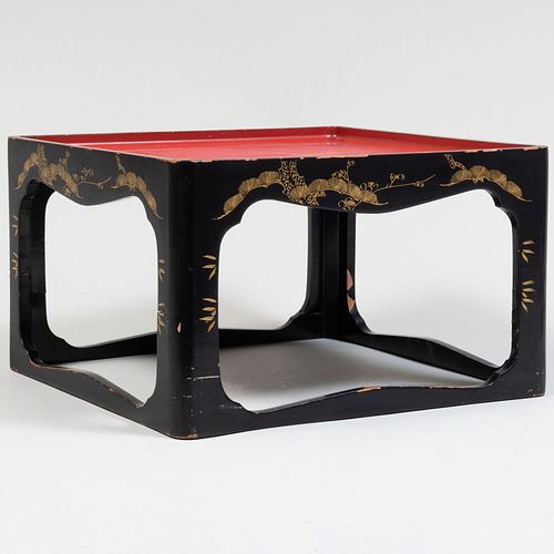 JAPANESE PARCEL-GILT BLACK AND