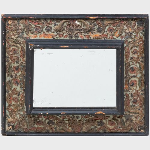 NORTH EUROPEAN BAROQUE EBONIZED MIRROR