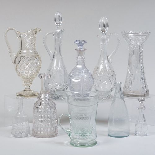 LARGE GROUP OF CUT GLASS MOLDED 3bbc0d