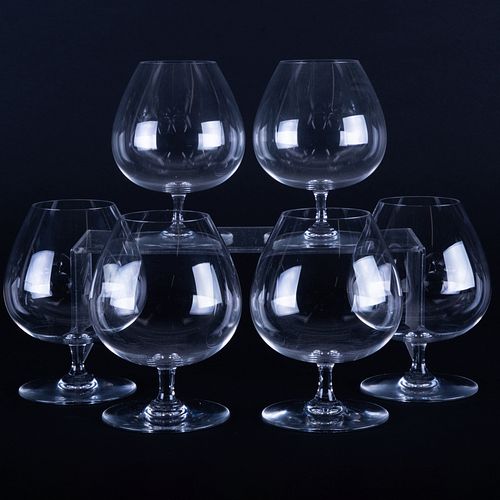 SET OF SIX BACCARAT GLASS BRANDY 3bbc2a