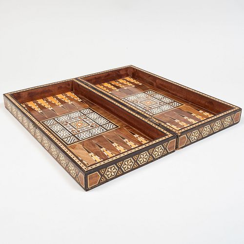 MOROCCAN INLAID GAME BOARD AND