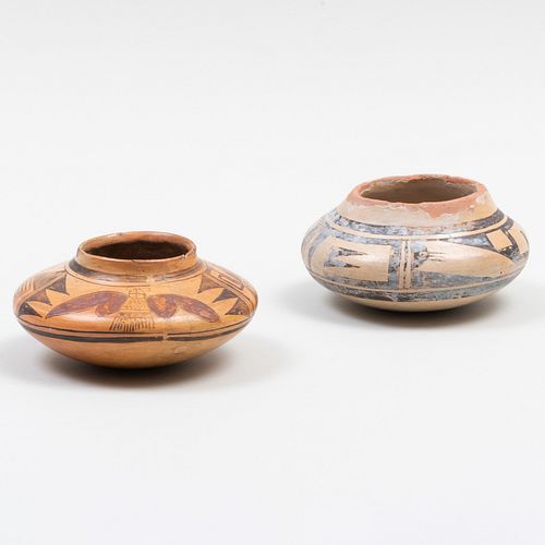 TWO NATIVE AMERICAN BURNISHED POTTERY