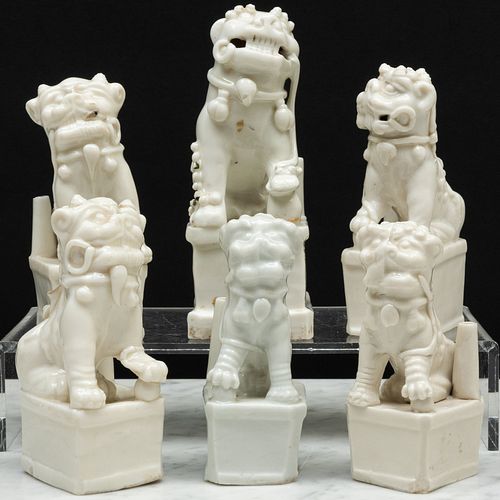 GROUP OF SIX BLANC DE CHINE PORCELAIN 3bbd39