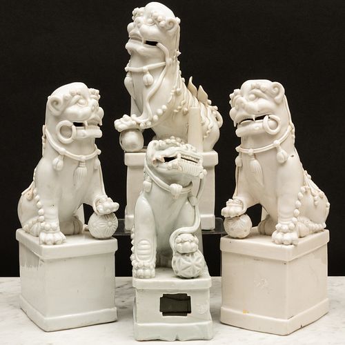 FOUR BLANC DE CHINE PORCELAIN BUDDHISTIC 3bbd40