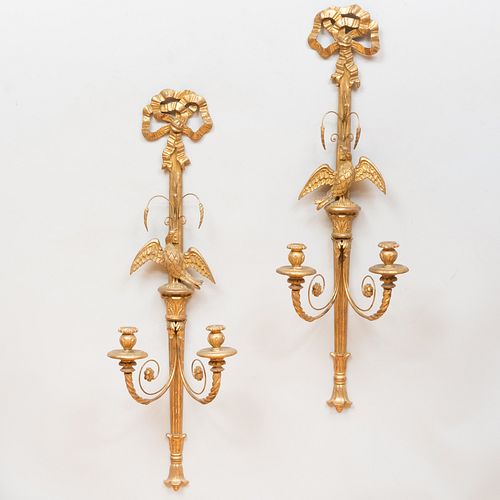 PAIR OF FEDERAL STYLE GILT METAL 3bbea2