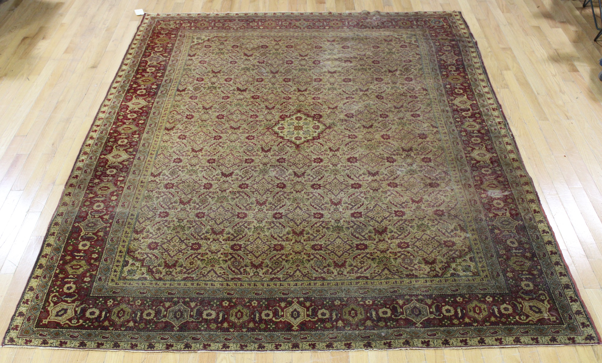 ANTIQUE AND FINELY HAND WOVEN KERMAN 3bbef3