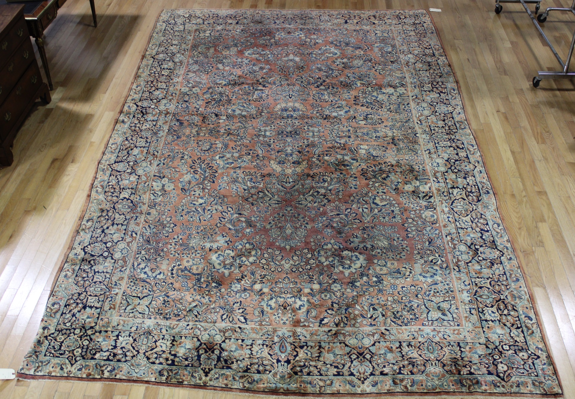 LARGE ANTIQUE AND FINELY HAND WOVEN