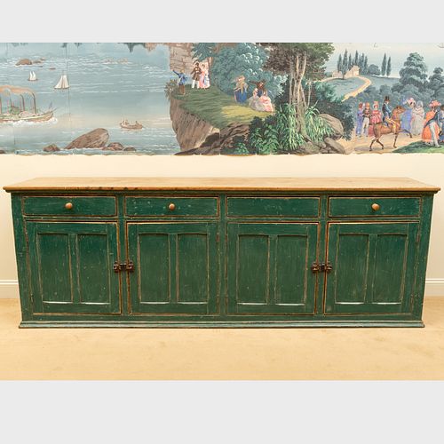 CANADIAN FRUITWOOD AND GREEN PAINTED