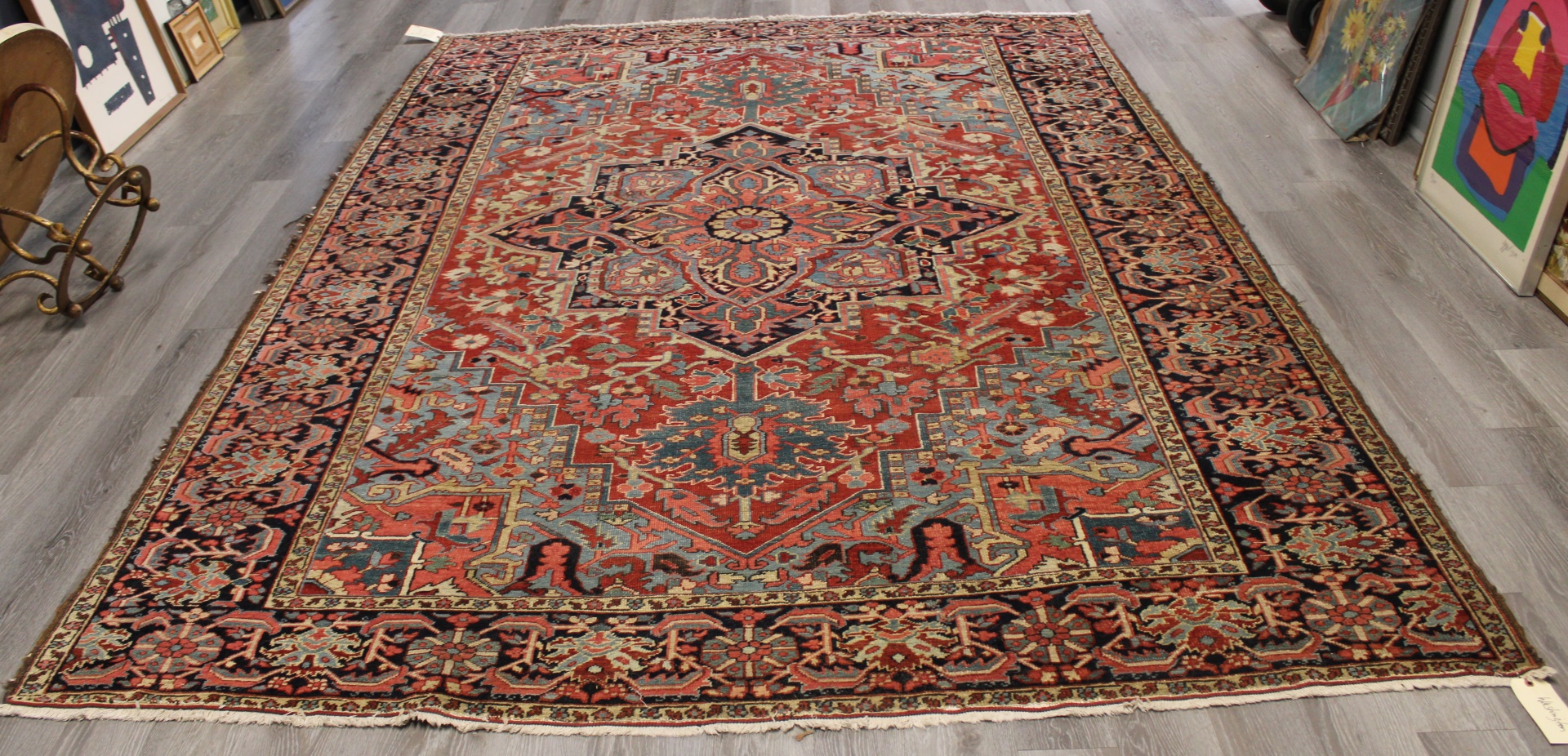 ANTIQUE AND FINELY HAND WOVEN HERIZ 3bbf11