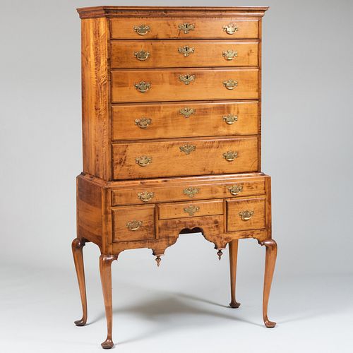 AMERICAN CHIPPENDALE MAPLE HIGH