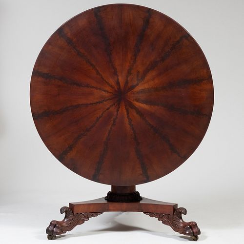 CLASSICAL FIGURED MAHOGANY TILT-TOP