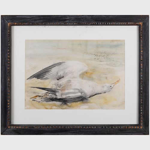 WILLIAM THON (1906-2000): LAST FLIGHTWatercolor