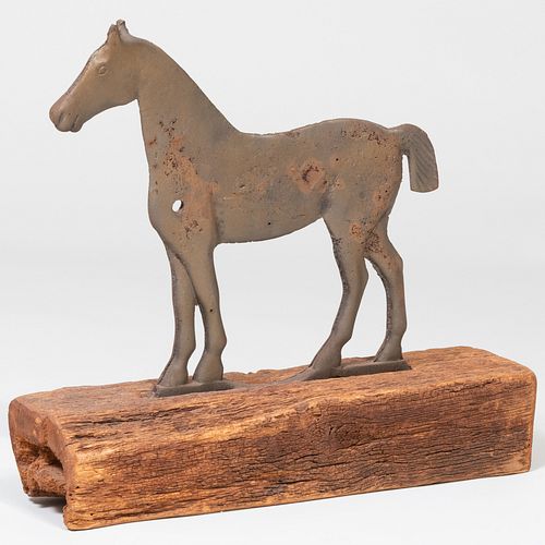 CAST-IRON HORSEOn a later rustic