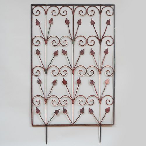 AMERICAN PAINTED WROUGHT-IRON PANEL5
