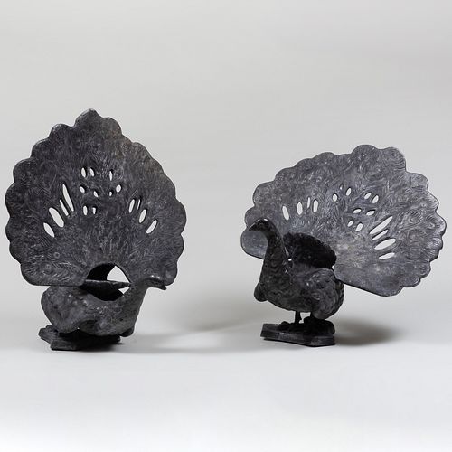 PAIR OF ENGLISH LEAD GARDEN ORNAMENTS