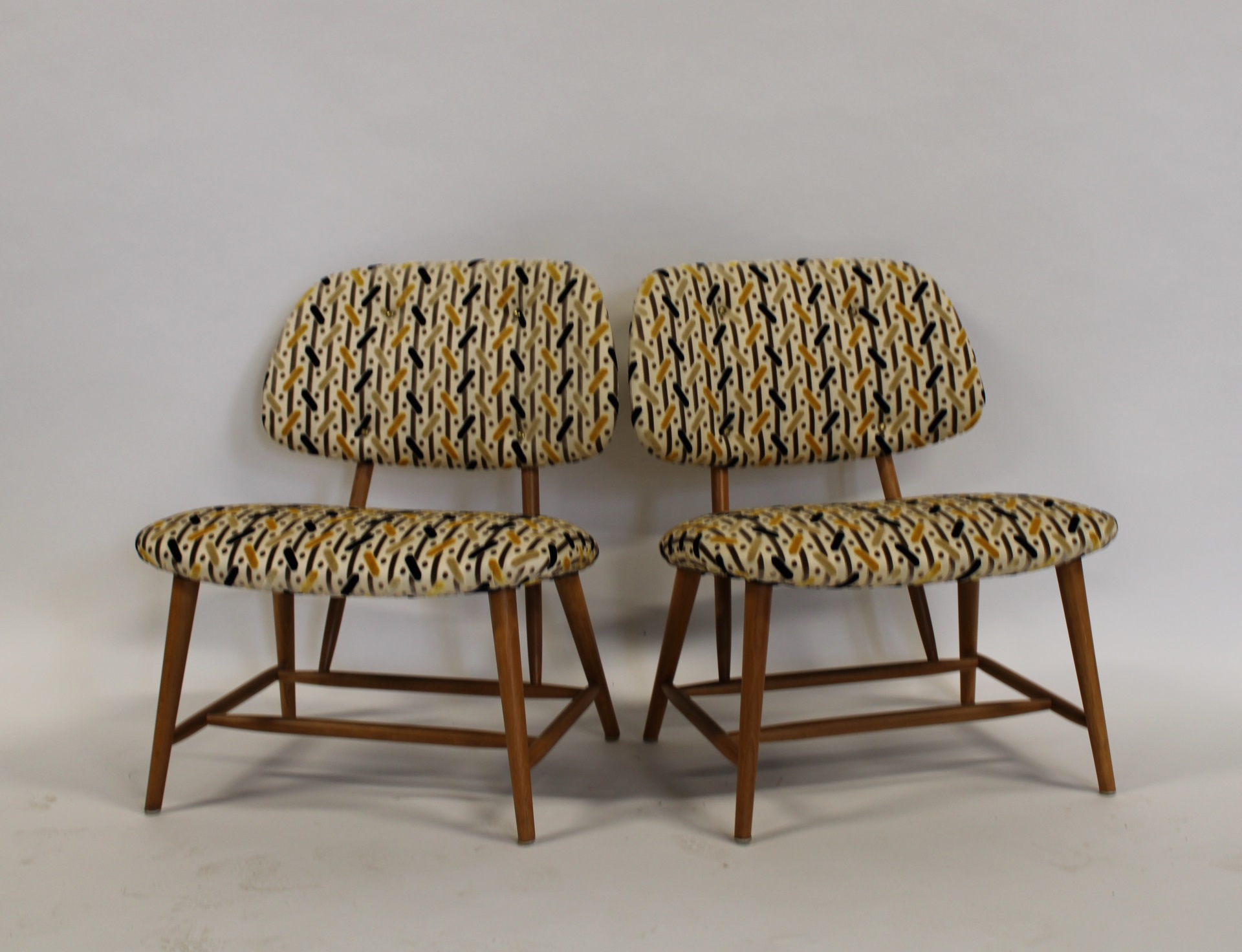 MIDCENTURY PAIR OF SWEDISH ARMLESS 3bbf9f