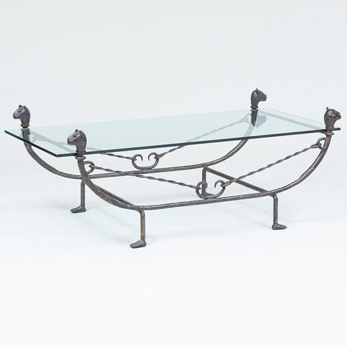BRONZE WROUGHT IRON AND GLASS 3bc07f