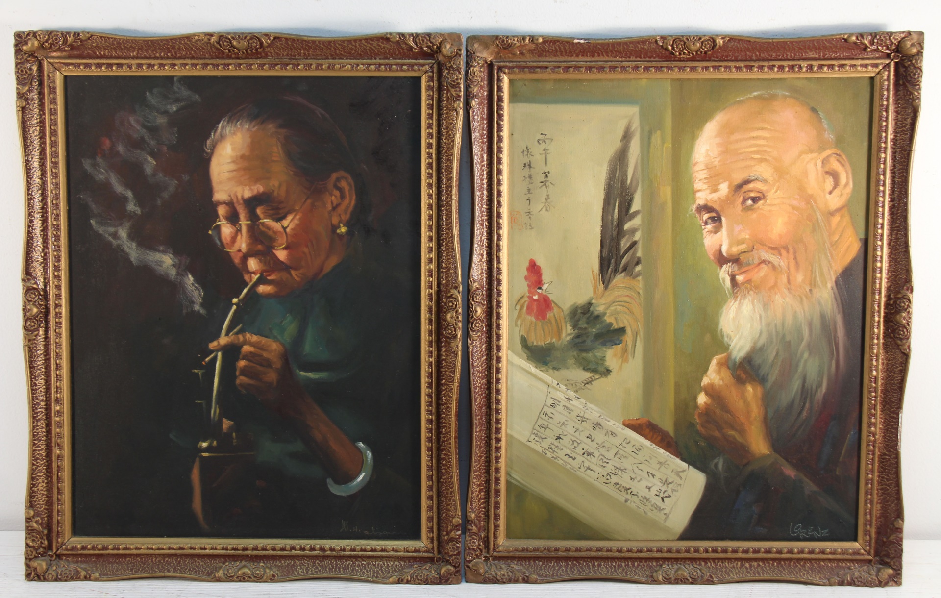 GROUPING OF TWO PORTRAITS Oils 3bc1c6