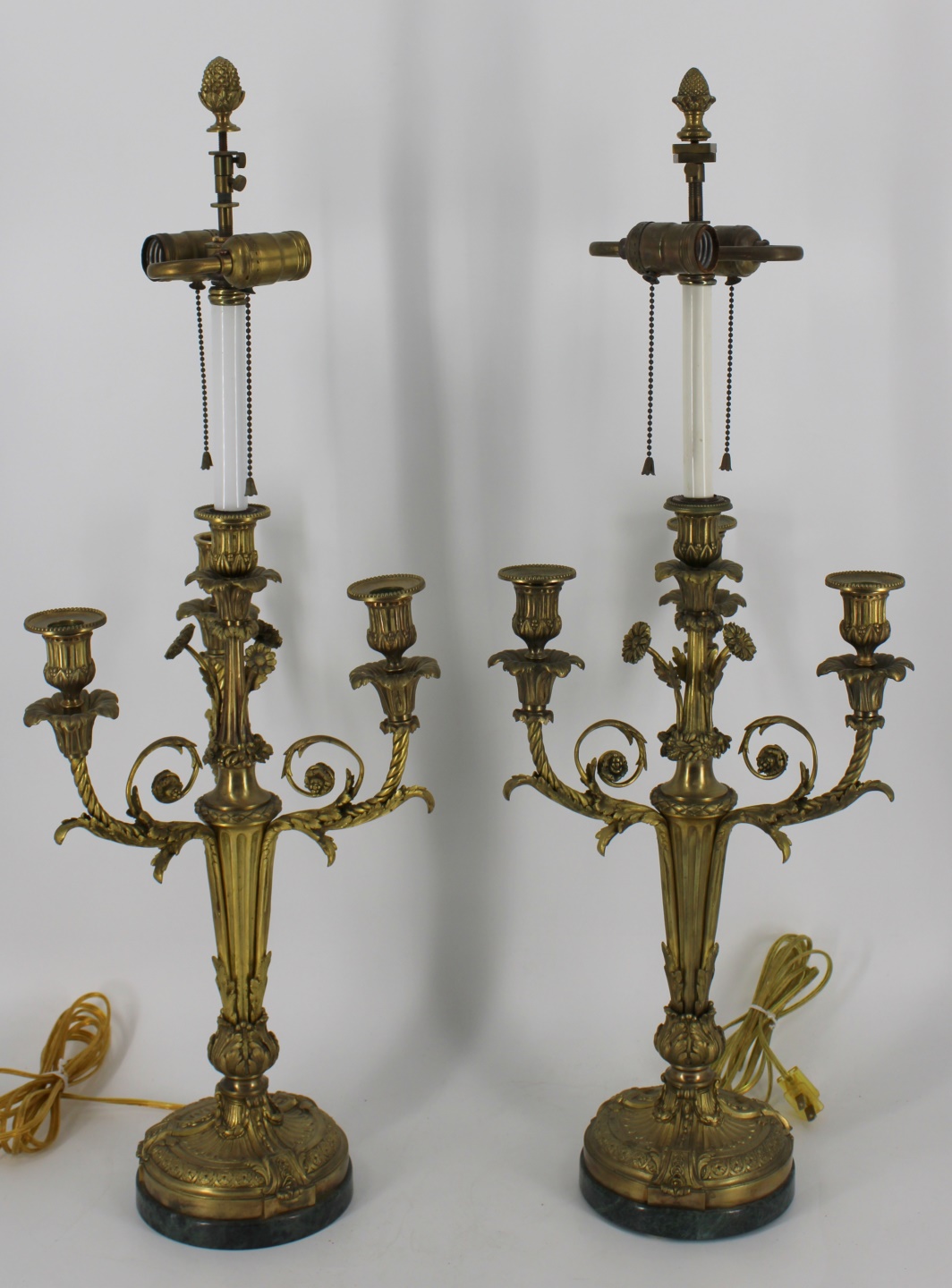 FINE QUALITY PAIR OF GILT BRONZE