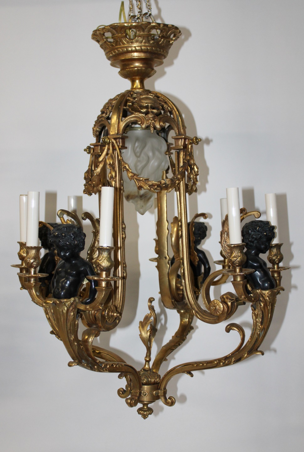 ANTIQUE GILT & PATINATED BRONZE