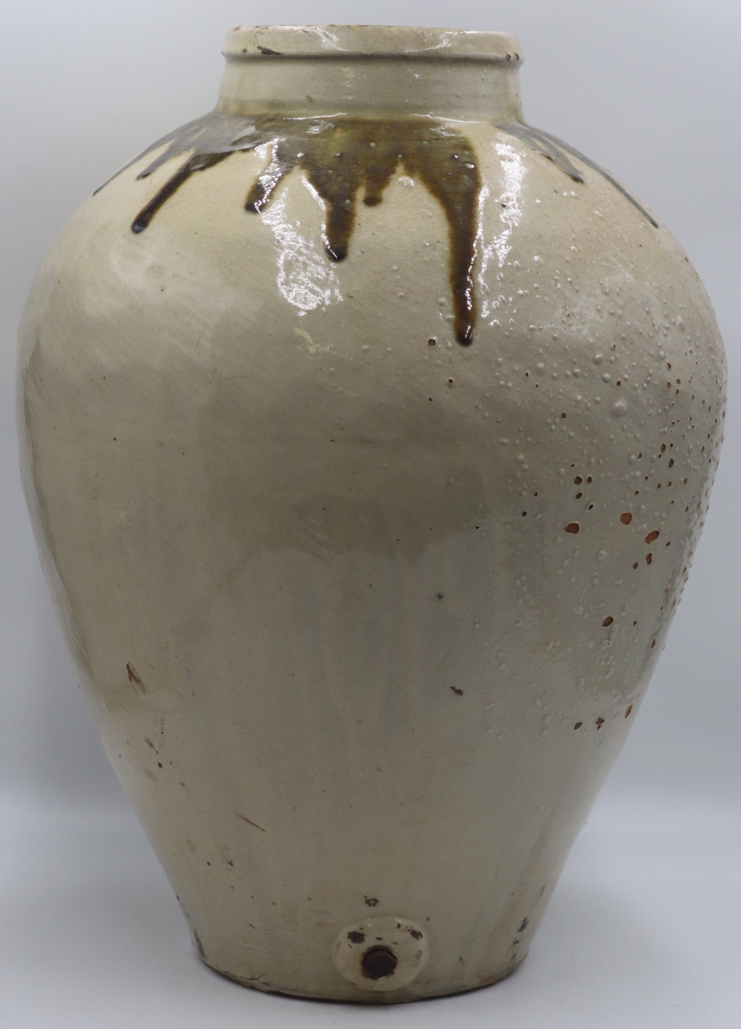 LARGE JAPANESE GLAZED SETO JAR  3bc24f