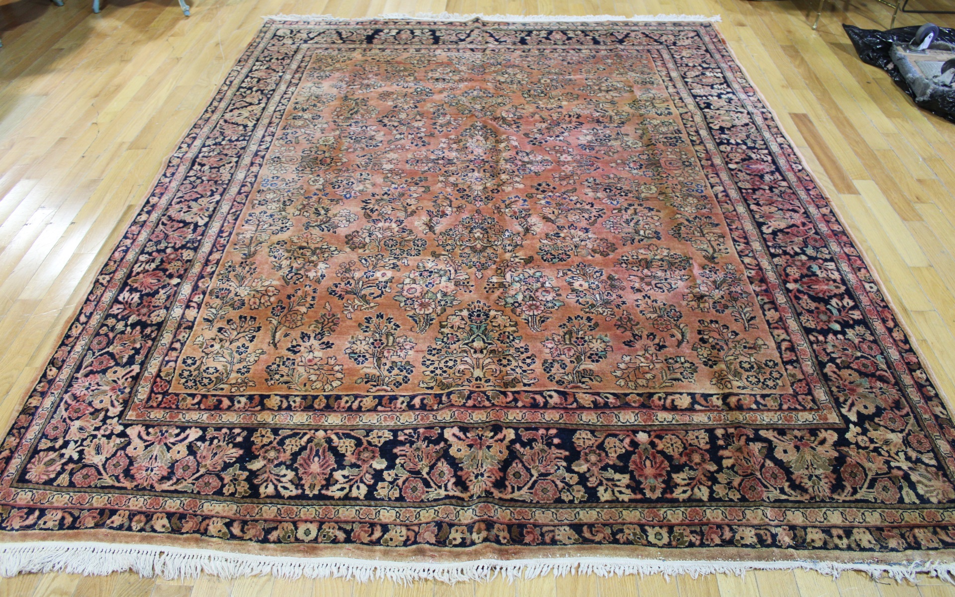 ANTIQUE AND FINELY HAND WOVEN SAROUK 3bc261
