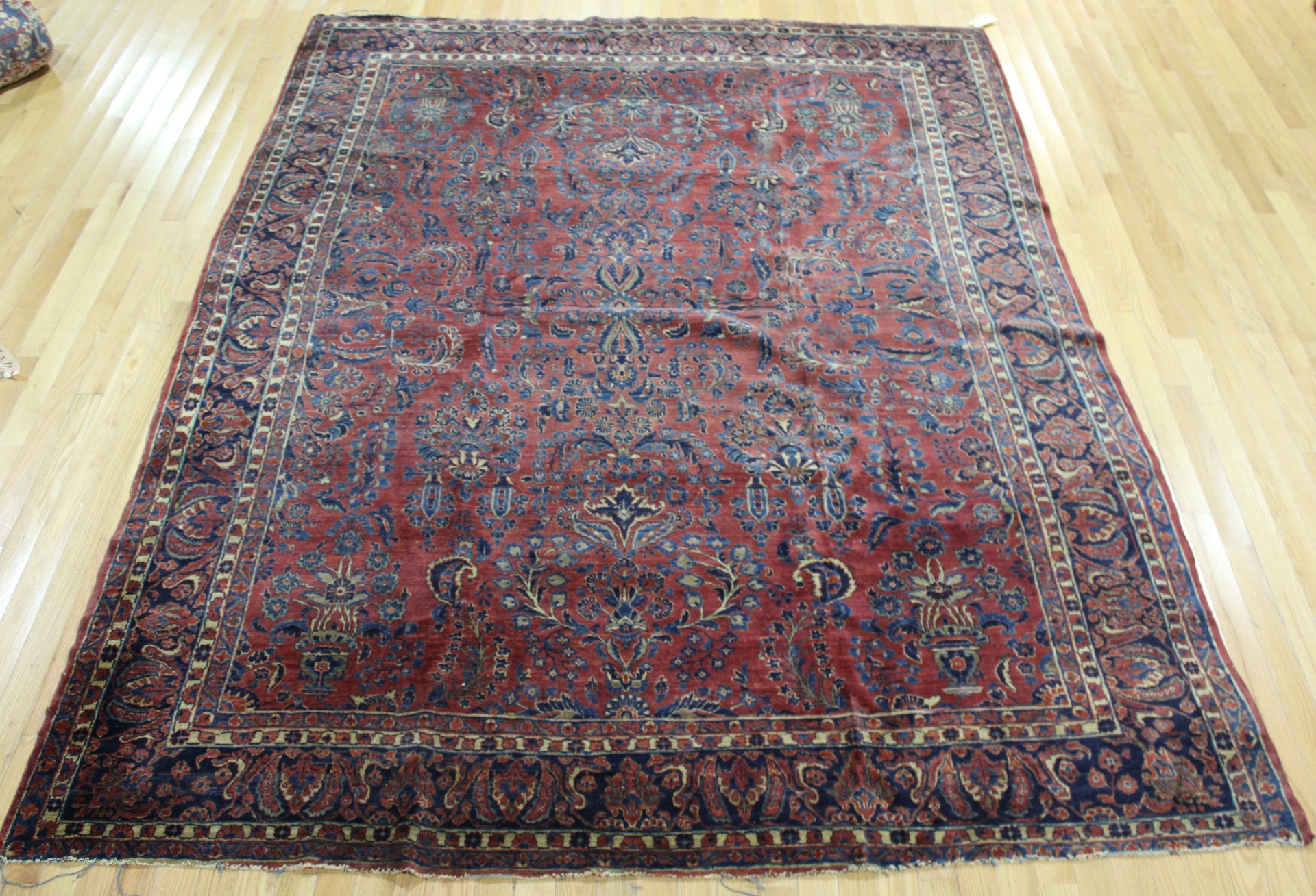 ANTIQUE AND FINELY HAND WOVEN SAROUK 3bc272